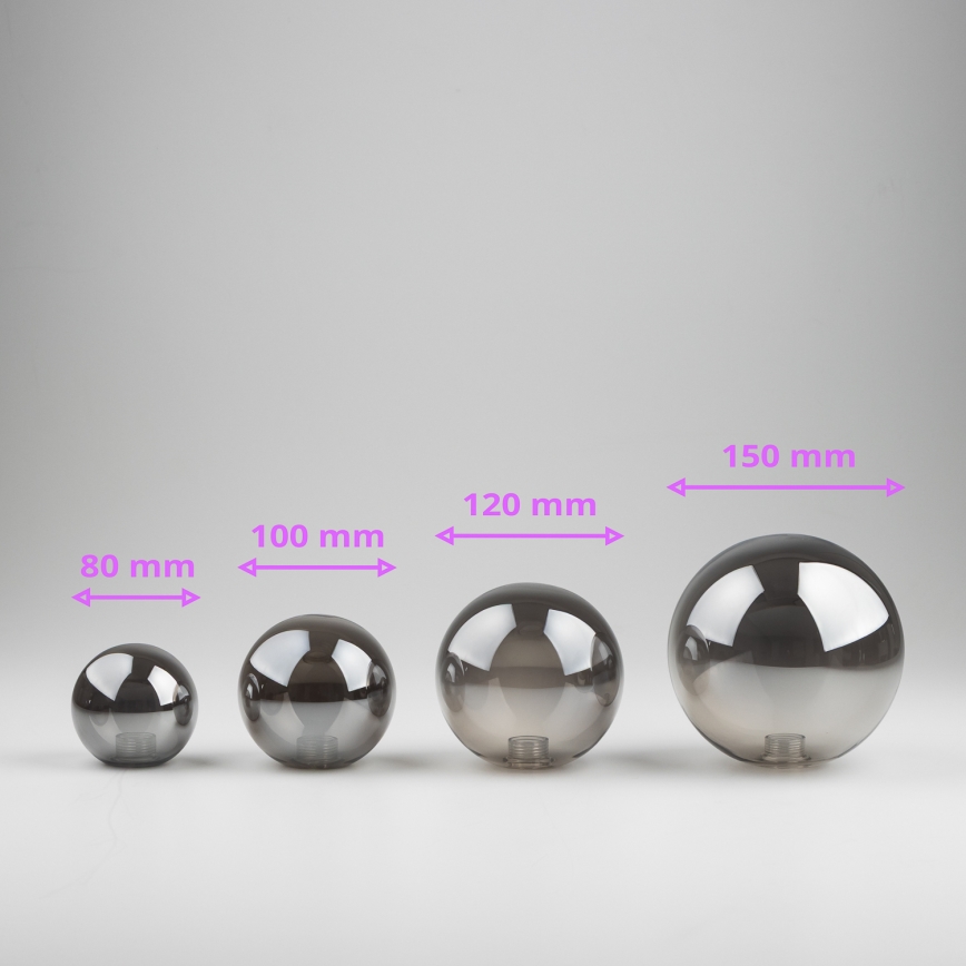 Brilagi - Vetro di ricambio per lampadario, applique e lampada MISTEL, MILLA diametro 8 cm fumé