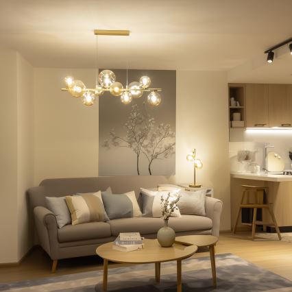 Brilagi - Vetro di ricambio per lampadario, applique e lampada MISTEL, MILLA Ø 15 cm dorato