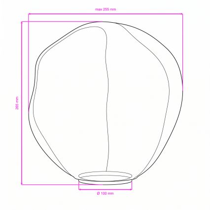 BRILAGI - Vetro di ricambio per lampadario, applique e plafoniera VULCANO E27 Ø 35 cm beige fumé
