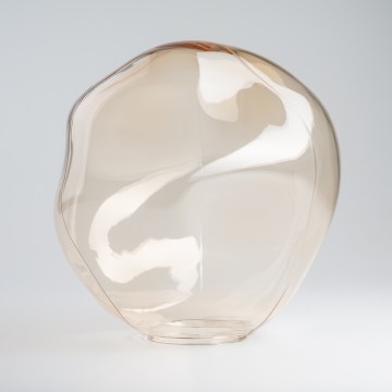 BRILAGI - Vetro di ricambio per lampadario, applique e plafoniera VULCANO E27 Ø 25 cm beige fumé