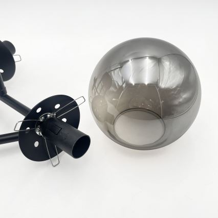 Brilagi - Vetro di ricambio per lampadario e lampada MALIVA E14 Ø 13 cm fumé