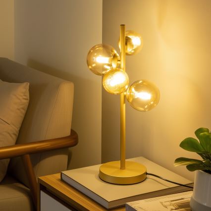Brilagi - Vetro di ricambio per lampadario, applique e lampada MISTEL, MILLA Ø 12 cm oro