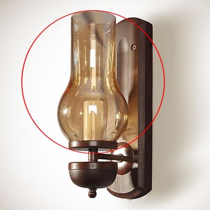 Brilagi - Ricambio Vetro per TAVERN/COTTAGE Lampadario e Muro Sconce, E14, 210x110 mm, Gold