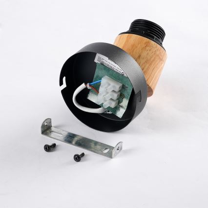 Brilagi - Wand-Spotleuchte BASKLITE 1xE27/15W/230V Holz/Schwarz