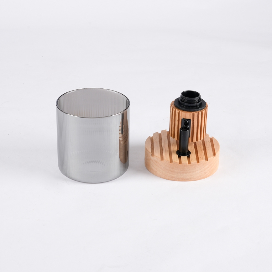 Brilagi - Wand-Spotleuchte HYGGE 1xE14/15W/230V Gummibaumholz/rauchfarben