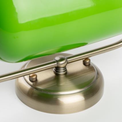 Brilagi - Wandleuchte BANK OFFICE 1xE27/60W/230V Messing/Grün