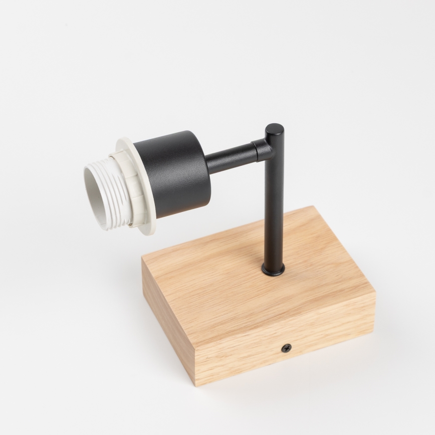 Brilagi - Kinder-Wandleuchte BOBO WOOD 1xE27/25W/230V Eiche/Schwarz/Creme/Häschen