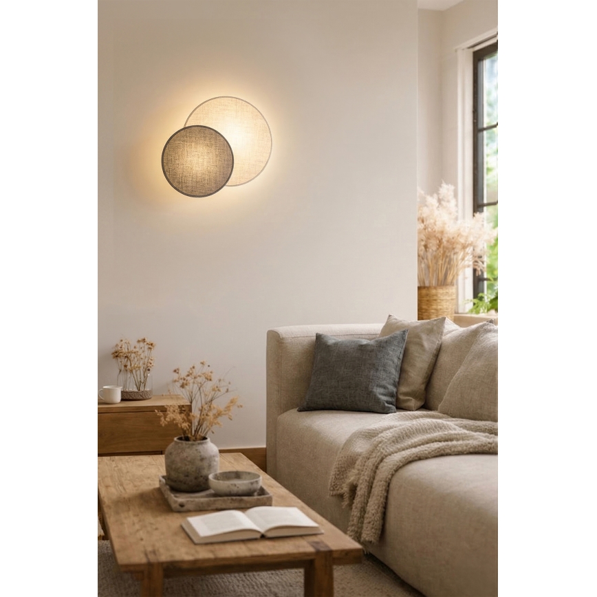 Brilagi - Wandleuchte CIRCLES 1xE27/60W/230V Ø 35 cm creme/grau