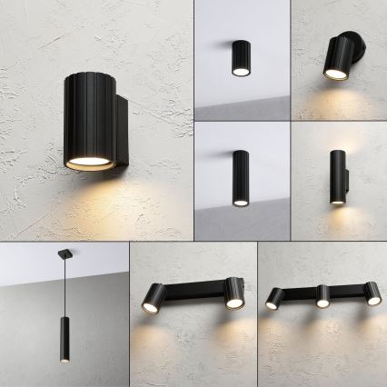 Brilagi - Wandleuchte CRISPINA 1xGU10/10W/230V 10 cm schwarz