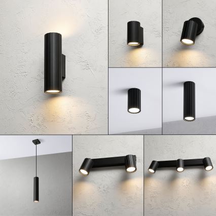 Brilagi - Wandleuchte CRISPINA 2xGU10/10W/230V 20 cm schwarz