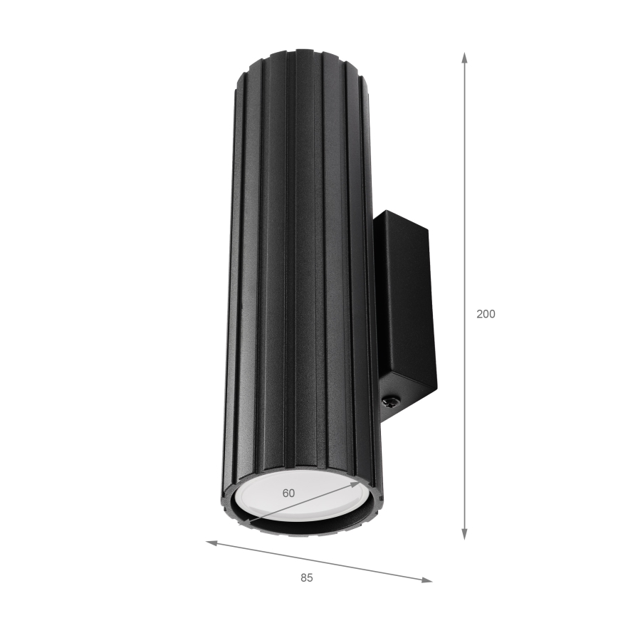 Brilagi - Wandleuchte CRISPINA 2xGU10/10W/230V 20 cm schwarz