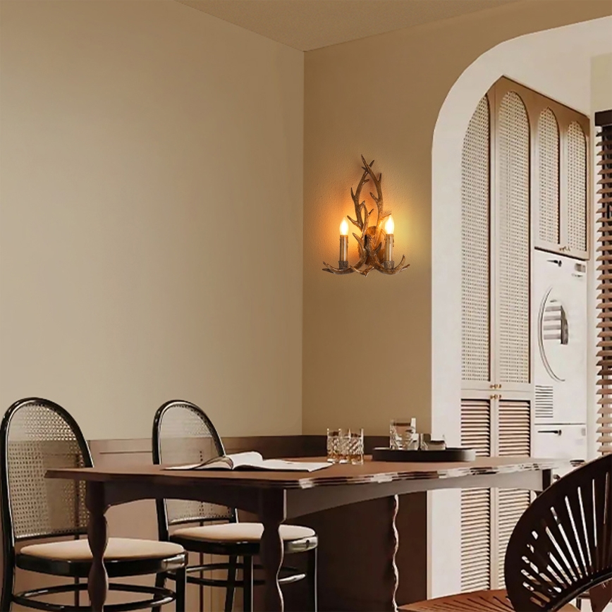 Brilagi - Wandleuchte DEER 2xE14/10W/230V Geweih