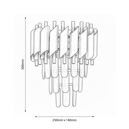 Brilagi - Wandleuchte ECLIPSE 2xE14/10W/230V silber