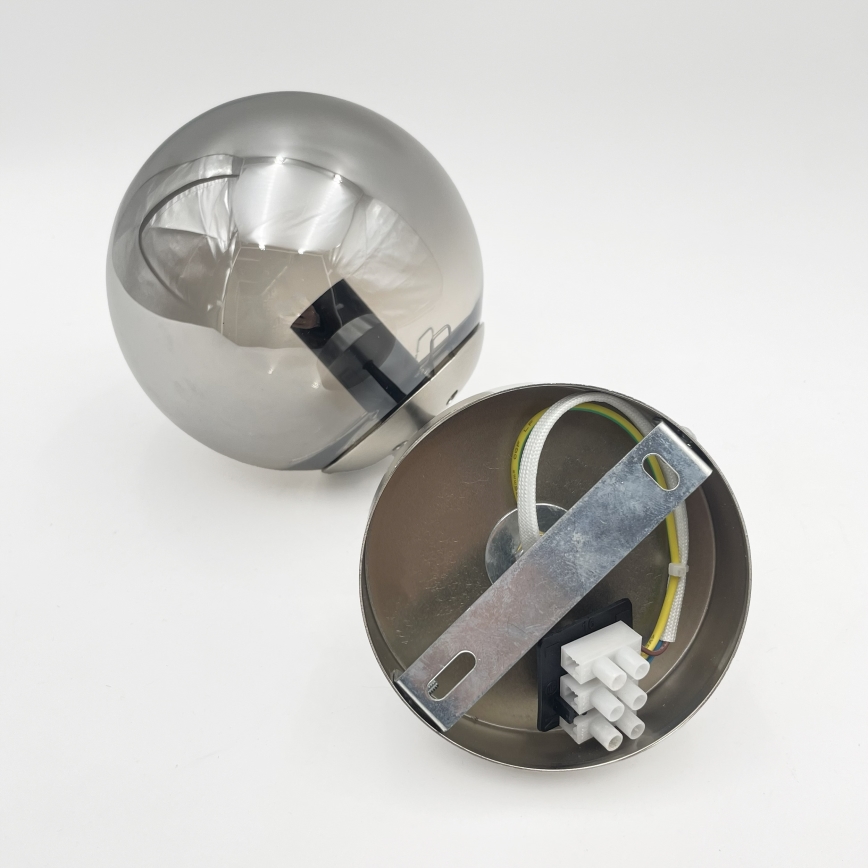 Brilagi - Wandleuchte MALIVA 1xE14/15W/230V mattchrom/rauchglas