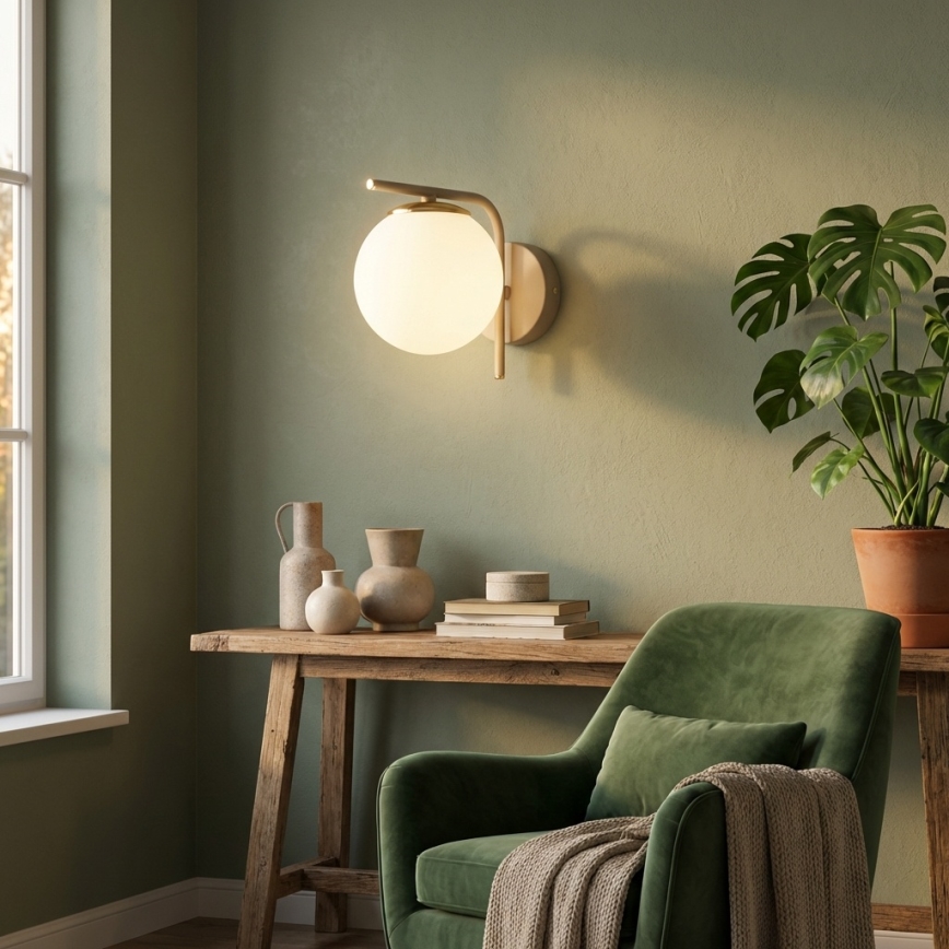 Brilagi - Wandleuchte MILO ECRU 1xE27/60W/230V beige/gold