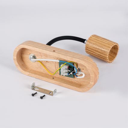 Brilagi - Wandleuchte MODERN WOOD 1xG9/5W/230V + 1xGU10/8W Gummibaumholz