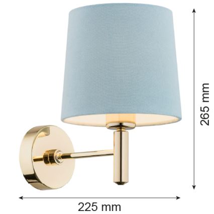 Brilagi - Wandleuchte MONTE 1xE27/60W/230V blau/gold