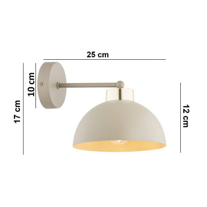 Brilagi - Wandleuchte MOON 1xE27/60W/230V beige/gold