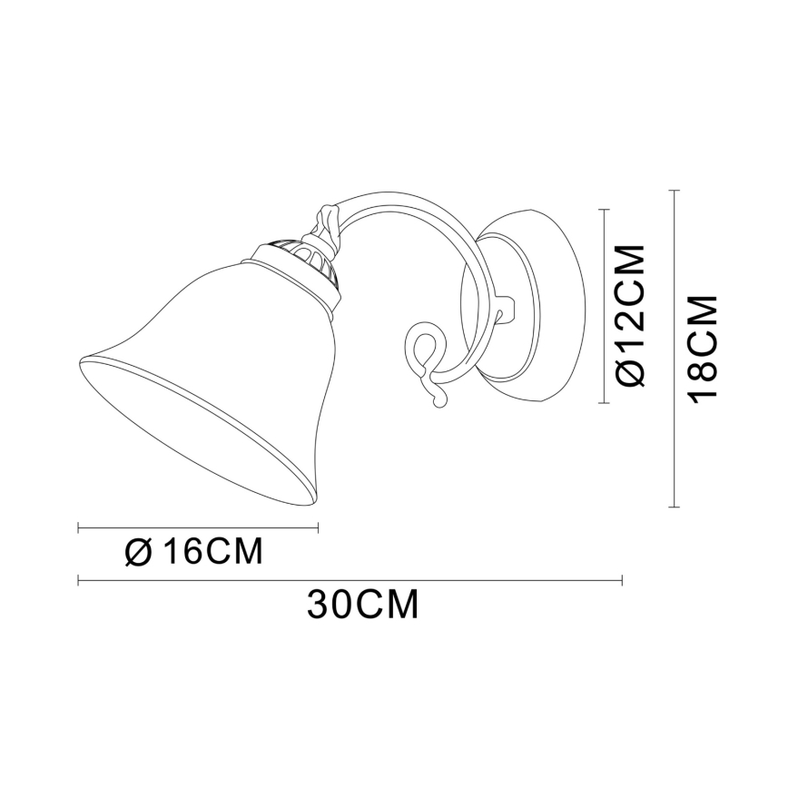 Brilagi - Wandleuchte NOSTALGIA 1xE27/60W/230V