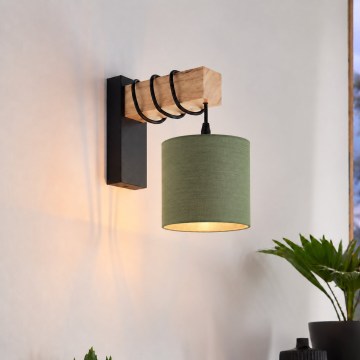 BRILAGI - Wandleuchte NUBILA 1xE27/60W/230V braun/schwarz/grün