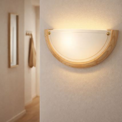 Brilagi - Wandleuchte ORBIS 1x E27/60W/230V 30 cm Kiefer