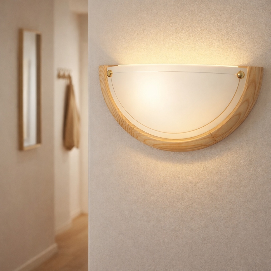 Brilagi - Wandleuchte ORBIS 1x E27/60W/230V 30 cm Kiefer
