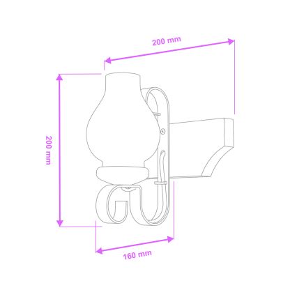 Brilagi - Wandleuchte QUEEN 1xE14/40W/230V Buche/Walnuss