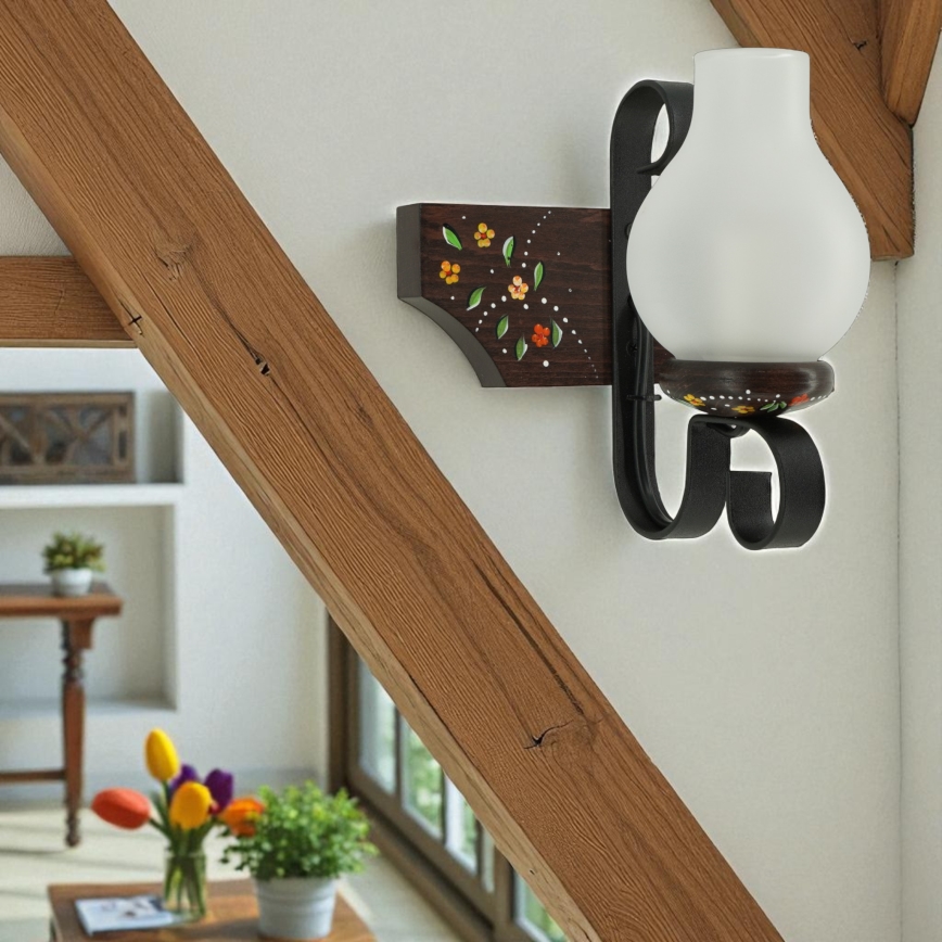 Brilagi - Wandleuchte QUEEN 1xE14/40W/230V Buche/Wenge