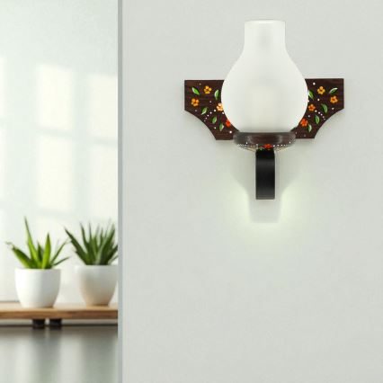 Brilagi - Wandleuchte QUEEN 1xE14/40W/230V Buche/Wenge