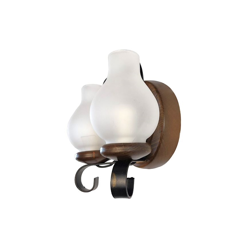 Brilagi - Wandleuchte ROATA APLICA 2xE14/40W/230V Buche/Walnuss