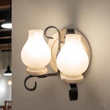 Brilagi - Wandleuchte ROATA APLICA 2xE14/40W/230V Eiche