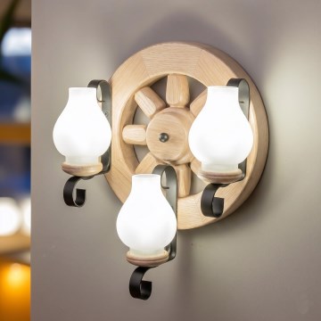 Brilagi - Wandleuchte ROATA APLICA 3xE14/40W/230V Eiche