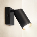 Brilagi - Wandleuchte (Spot) mit Schalter SELE 1xGU10/30W/230V schwarz/gold