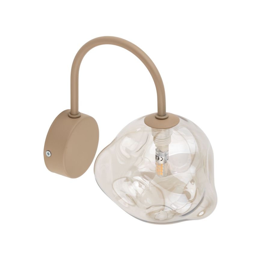 Brilagi - Wandleuchte VULCANO 1xG9/8W/230V beige/rauchfarbenes Beige
