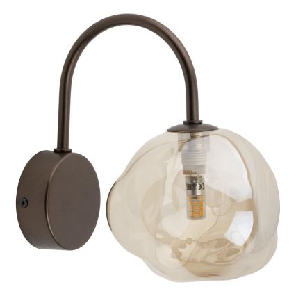 Brilagi - Wandleuchte VULCANO 1xG9/8W/230V braun/rauchbeige