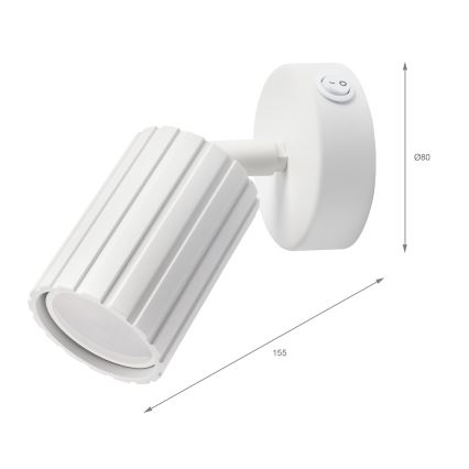 Brilagi - Wandspot CRISPINA 1xGU10/10W/230V weiß