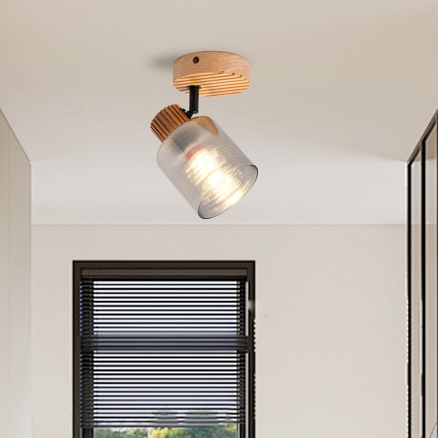 Brilagi - Wandspot HYGGE 1xE14/15W/230V Holz/rauchgrau