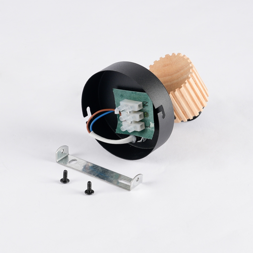 Brilagi - Wandspot ODENSE 1xE14/10W/230V Kautschukholz/Schwarz