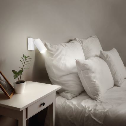 Brilagi - Wand-Spot mit Schalter SELE 1xGU10/30W/230V weiß