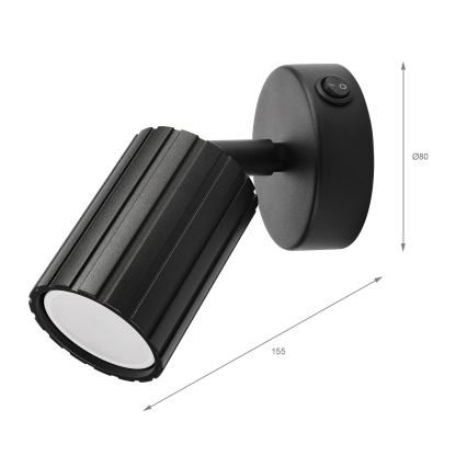 Brilagi - Wandstrahler CRISPINA 1xGU10/10W/230V schwarz
