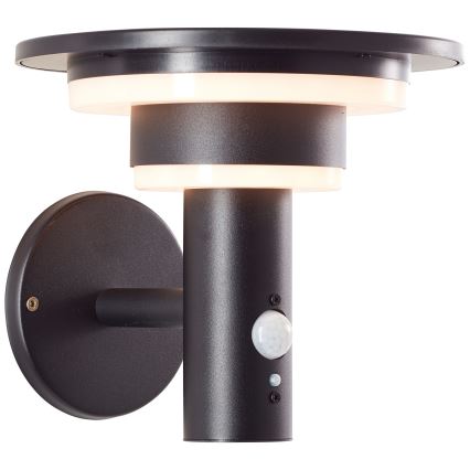 Brilliant - Applique a LED solare con sensore GARVINA LED/3W/3,7V 2000 mAh IP44 nero