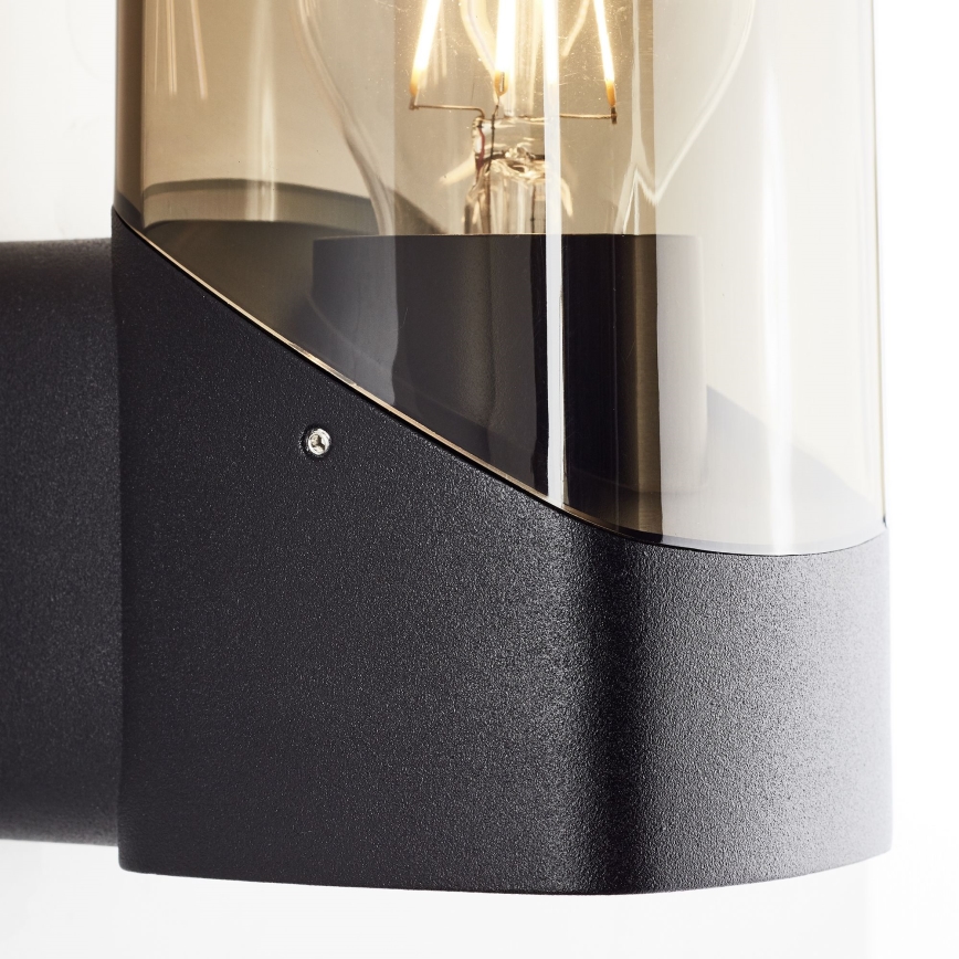 Brilliant - Applique da esterno MINOU 1xE27/10W/230V IP44 nero/fumé