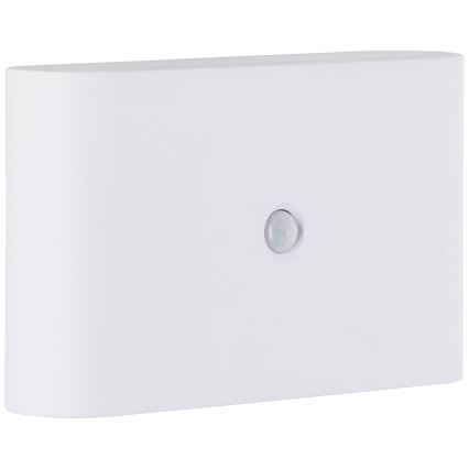 Brilliant - Applique murale extérieure LED rechargeable avec capteur XINO LED/3W/5V 3600 mAh IP44 blanc
