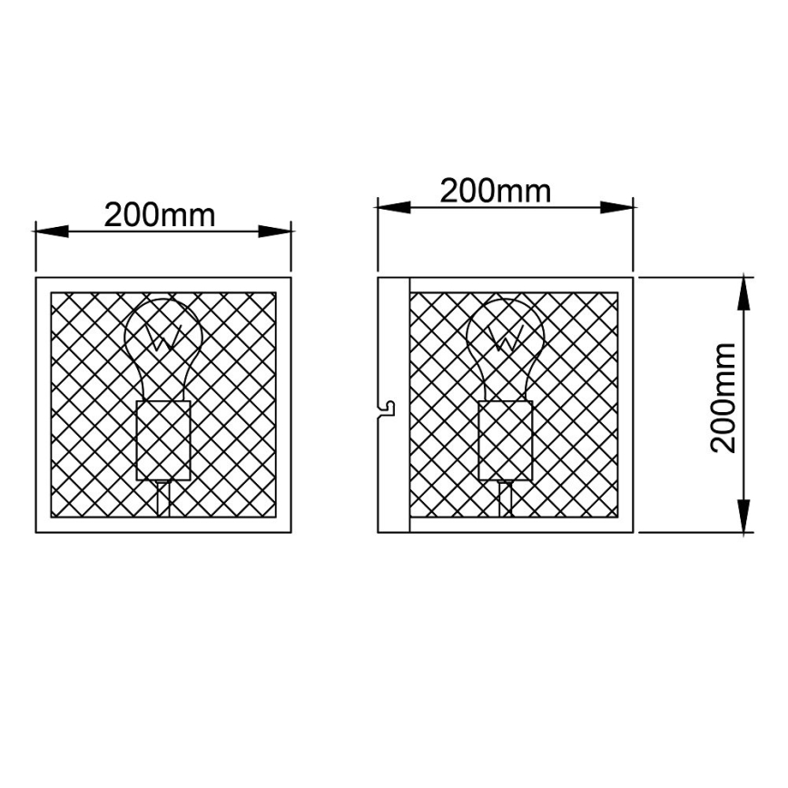 Brilliant - Applique MAZE 1xE27/40W/230V nero