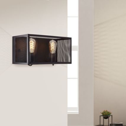 Brilliant - Applique MAZE 2xE27/40W/230V nero