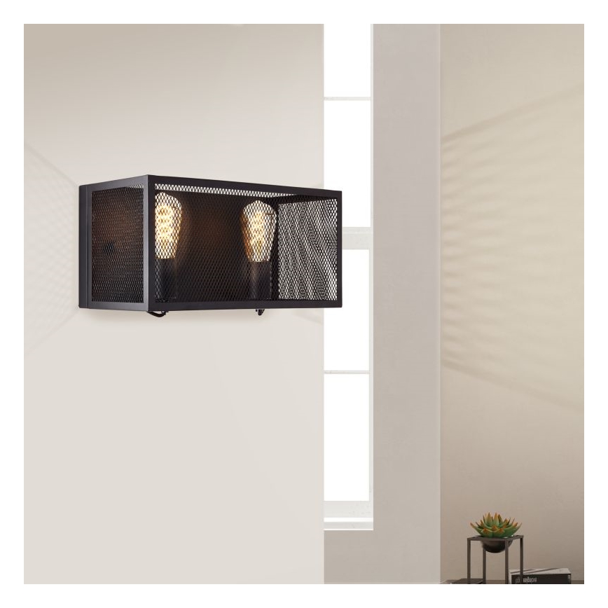 Brilliant - Applique MAZE 2xE27/40W/230V nero