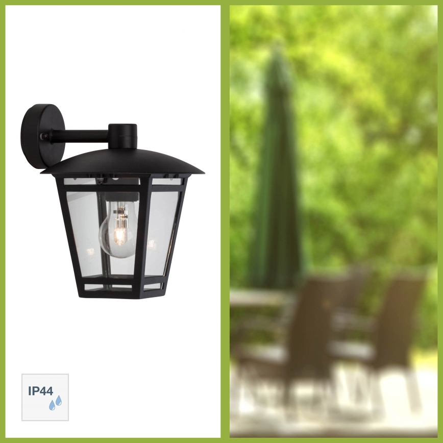 Brilliant - Applique murale d'extérieur RILEY 1xE27/40W/230V IP44 noir