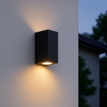 Brilliant - Applique murale extérieure JELANI 2xGU10/10W/230V IP44 noir