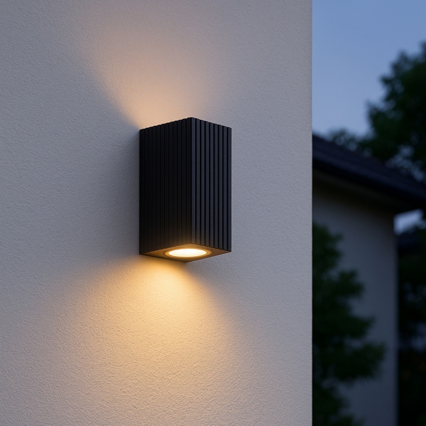 Brilliant - Applique murale extérieure JELANI 2xGU10/10W/230V IP44 noir