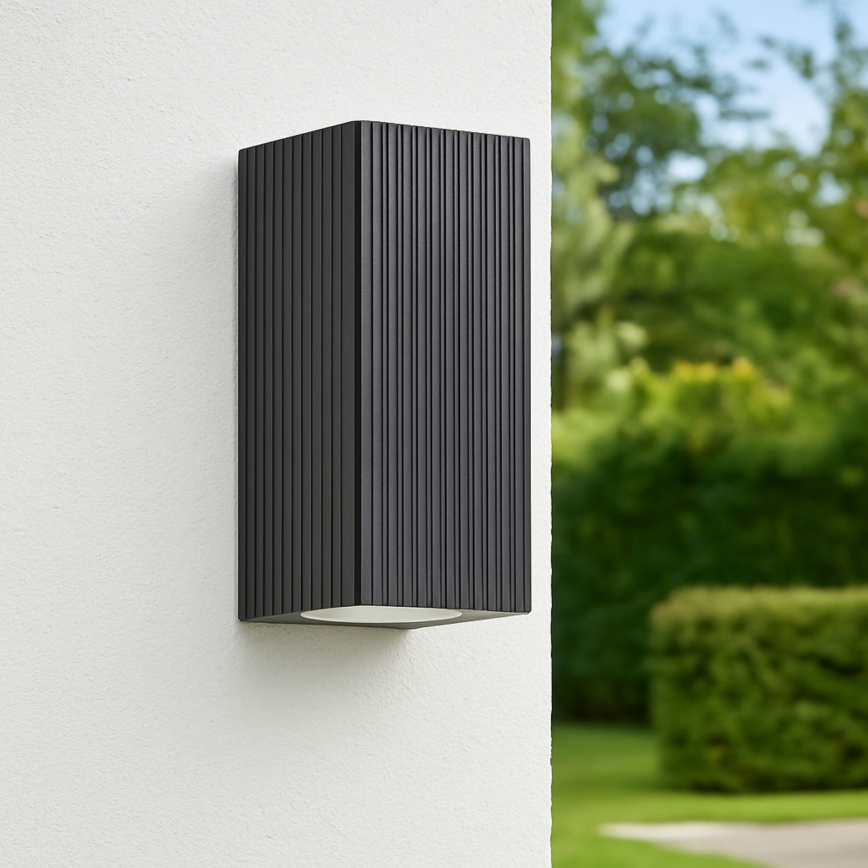 Brilliant - Applique murale extérieure JELANI 2xGU10/10W/230V IP44 noir